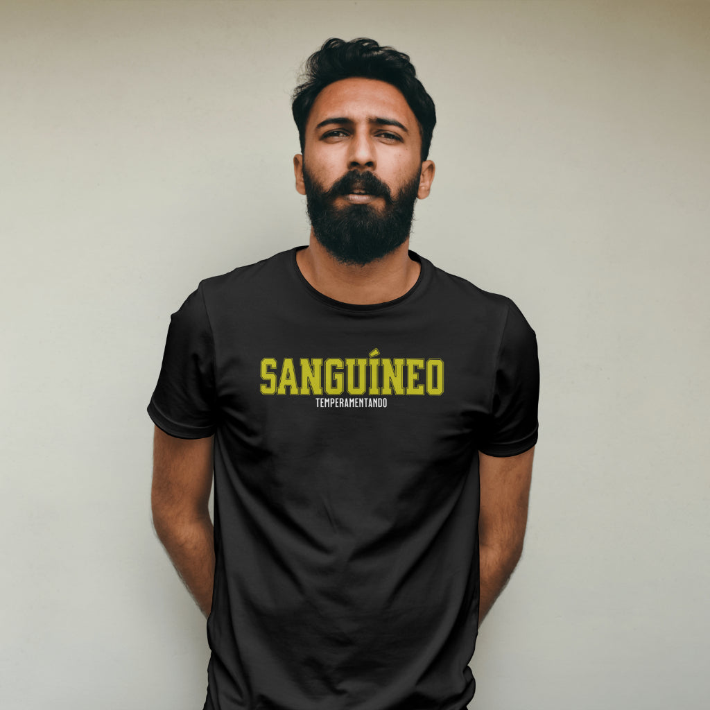 CAMISETA T-SHIRT MASCULINA - SANGUÍNEO - ESCRITA